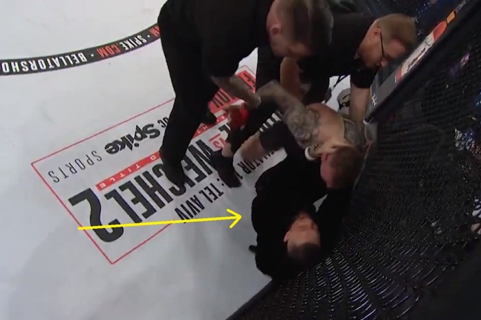 Conor McGregor bizarrely jumps in the cage after a non-UFC fight