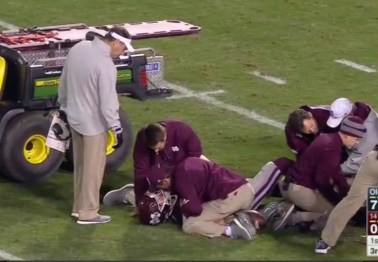 Official diagnosis comes in on Mississippi State QB Nick Fitzgerald's brutal injury on Thursday