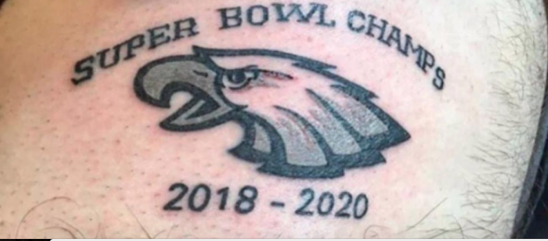 NFL fan comes off the top rope with the boldest championship prediction  tattoo of all-time - FanBuzz