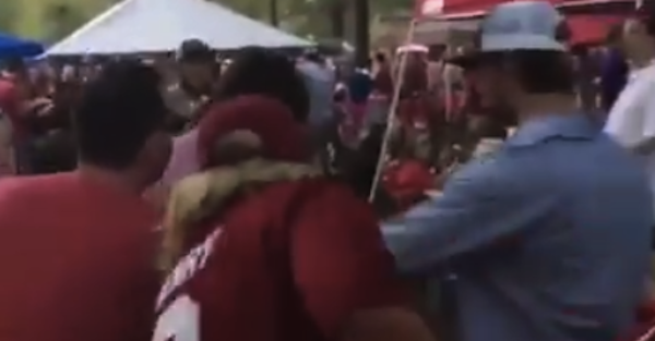 Alabama fan breaks up family tailgate with devastating knockout punch