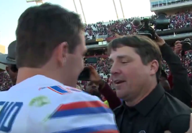 South Carolina coach Will Muschamp shows he's all class after win over his former team