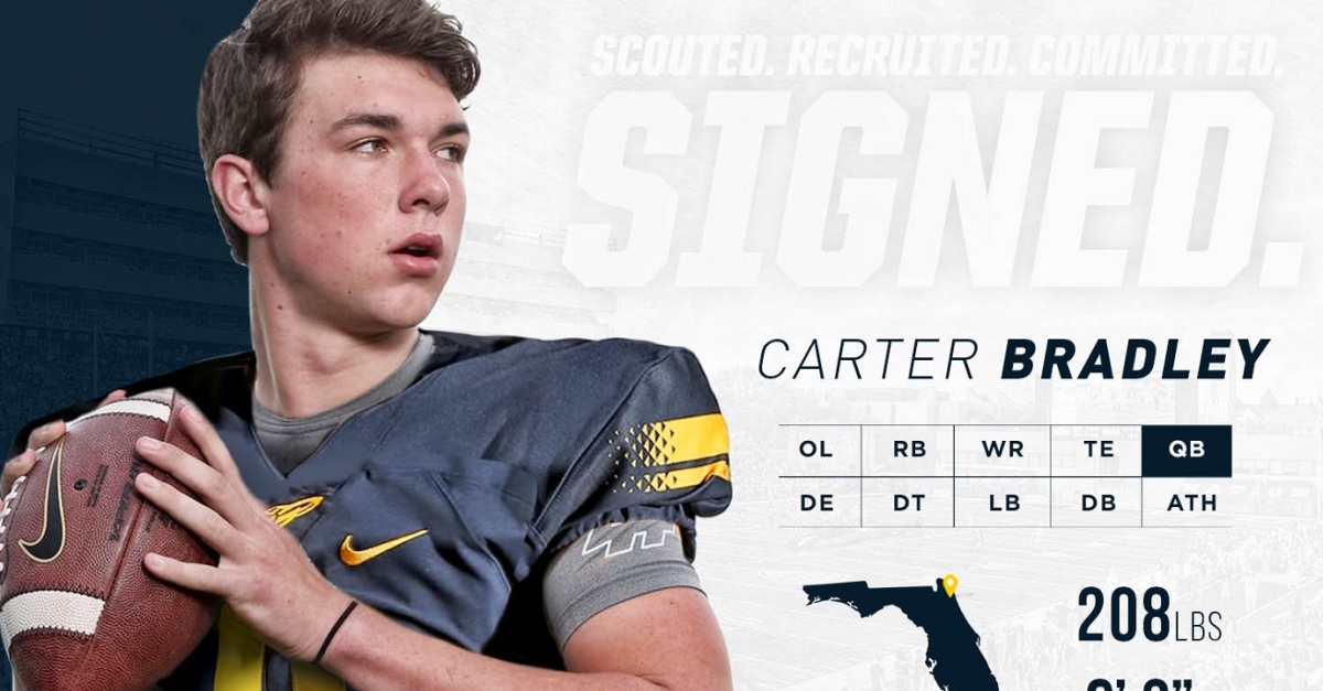 4-star QB Carter Bradley commits to Toledo over other Power 5 offers ...