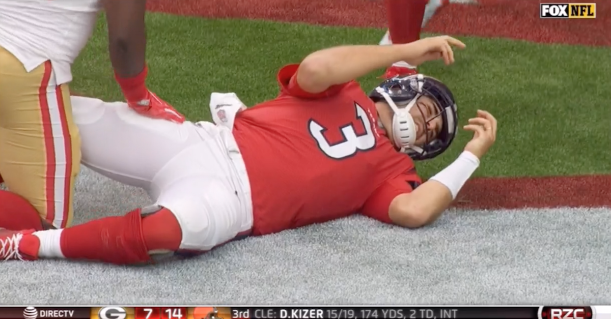 Texans QB Tom Savage was allowed back into the game after this brutal hit