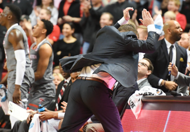 College basketball coach suffers one of the most embarrassing injuries in a freak accident