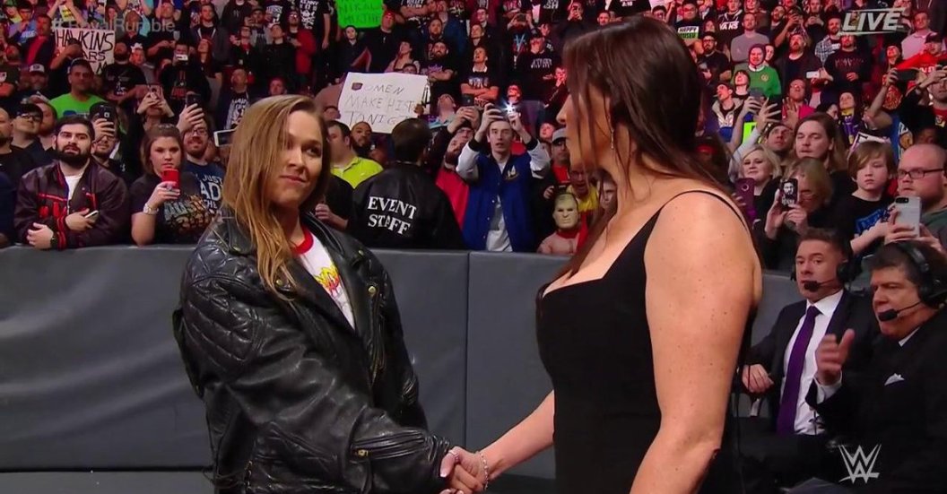 Ronda Rousey Stephanie McMahon WrestleMania 34 Royal Rumble 2018