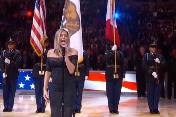 Fergie’s rendition of the national anthem was so bad even the players were laughing