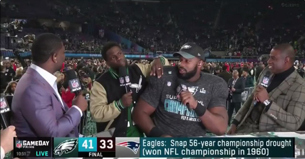 Comedian Kevin Hart storms Super Bowl post-game show and drops an f-bomb on live TV