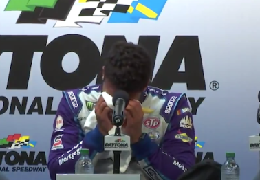 Bubba Wallace can't keep it together after an emotional Daytona 500