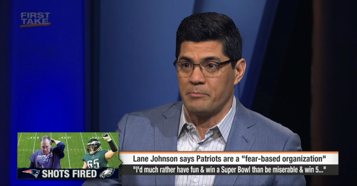 Tedy Bruschi denies Lane Johnson's claim that Patriots are 'fear-based  organization': 'I had a lot of fun' – New York Daily News