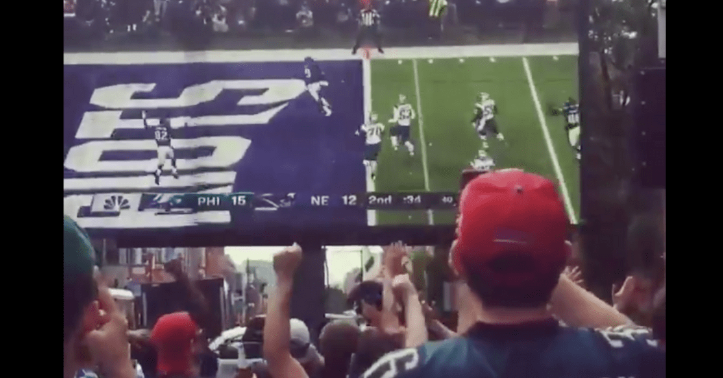 Eagles Rewatch Super Bowl in the Street