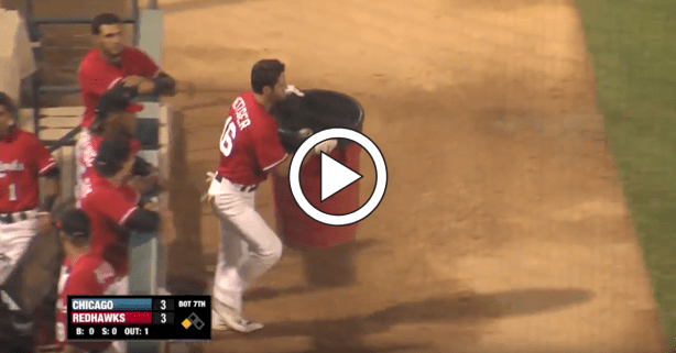 Baseball Player Replaces Ump With Trash Can in All-Time Meltdown