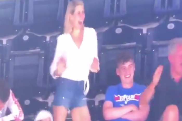 Dancing Mom Embarrasses Her Son on Stadium Jumbotron