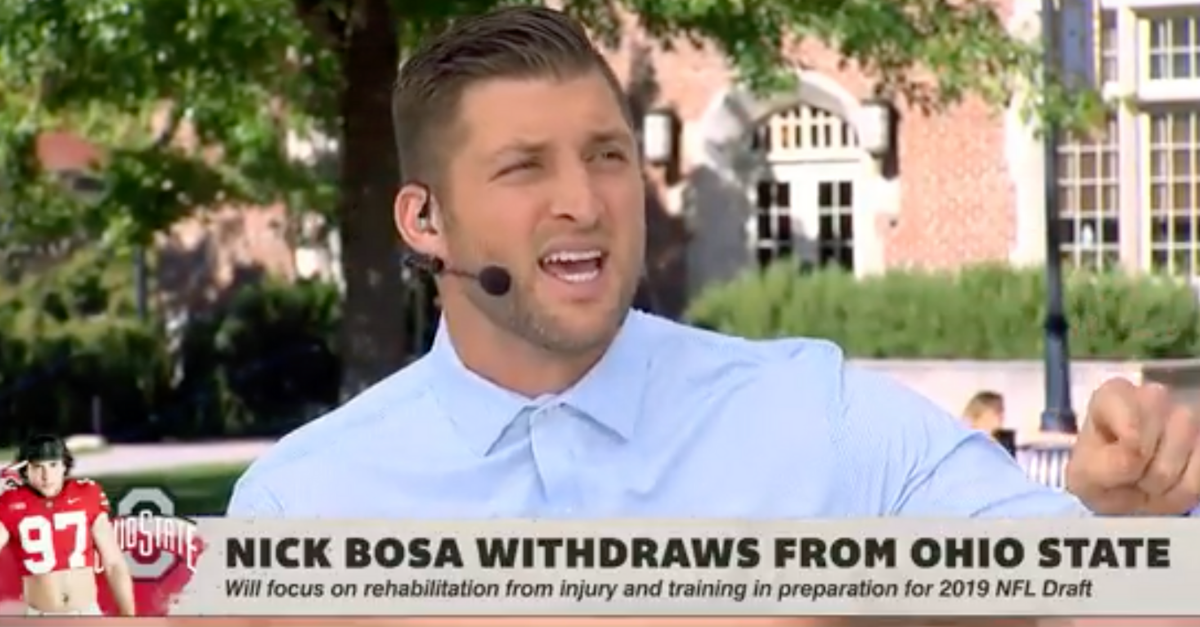 Tim Tebow Gives Passionate Speech on Ohio State’s Nick Bosa Leaving School