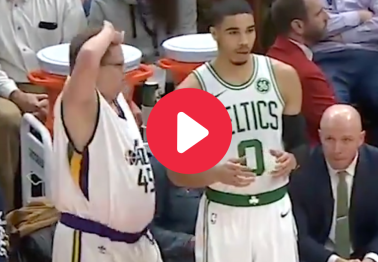 Dancing NBA Fan Tries to Distract Players From Courtside Seat