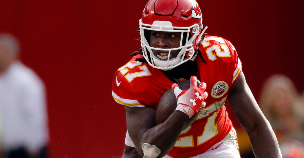 Chiefs Star RB Caught on Video Brutally Attacking, Kicking a Woman
