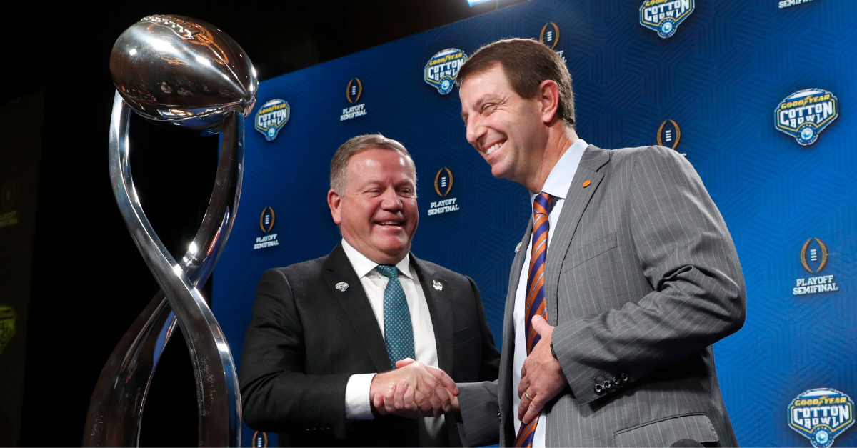 There's 1 Thing Brian Kelly Will Never Beat Dabo Swinney At - FanBuzz