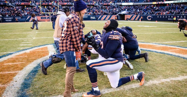 Chicago Bears’ OL Proposes, Then Fiance’s Racially-Charged Tweets Resurface