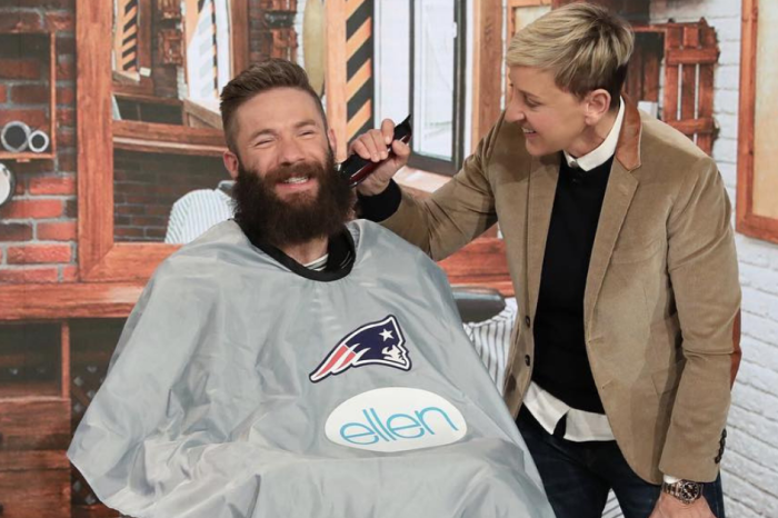 Julian Edelman’s MVP Beard is Gone After Ellen DeGeneres’ $10,000 Bet