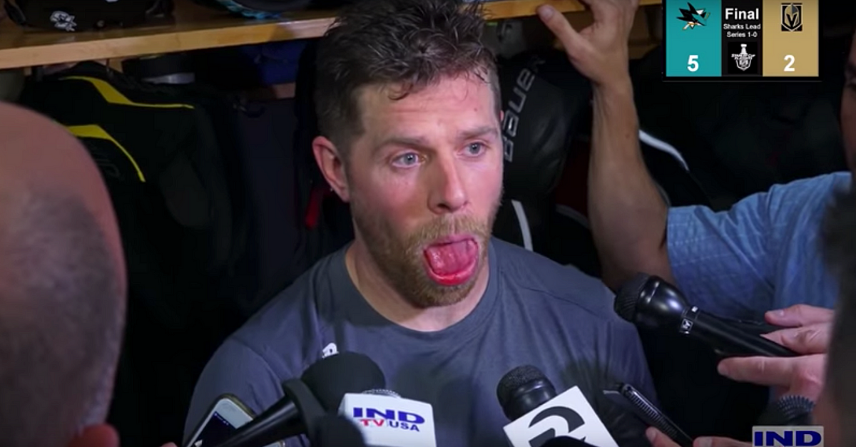 NHL Player Scores Goal with His Face, Gives Incredible Toothless Interview