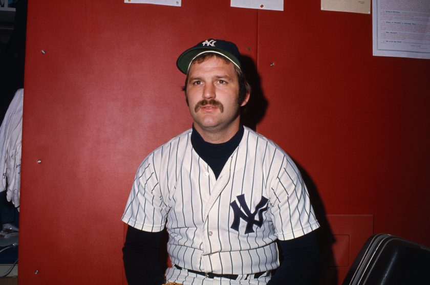 Thurman Munson with the Yankees in 1976.