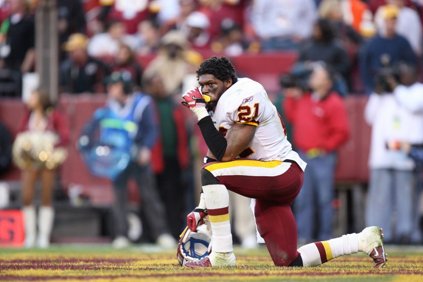 Sean Taylor looks on during a 2005 NFL game.