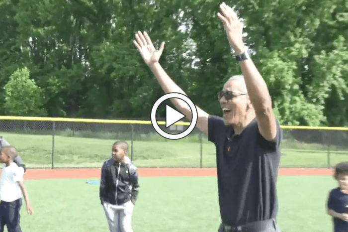 WATCH: President Obama Throws Touchdowns, Hits Doubles at DC Youth Academy