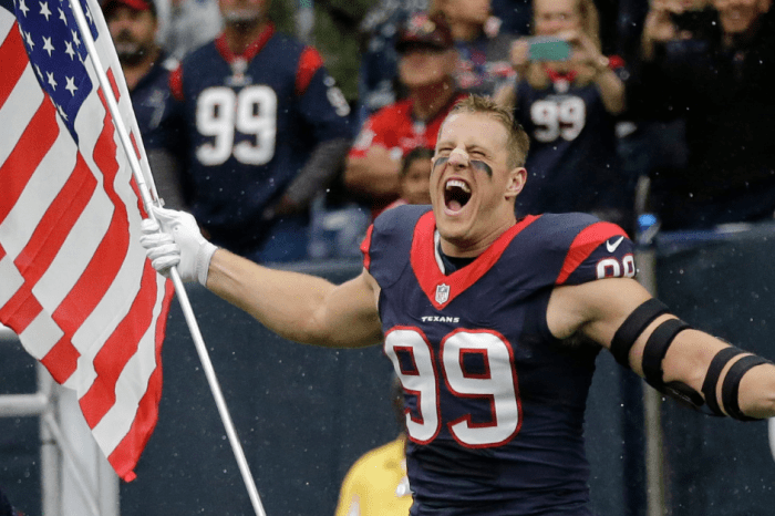 J.J. Watt Honors Grandpa on Veterans Day with Military-Themed Shoes