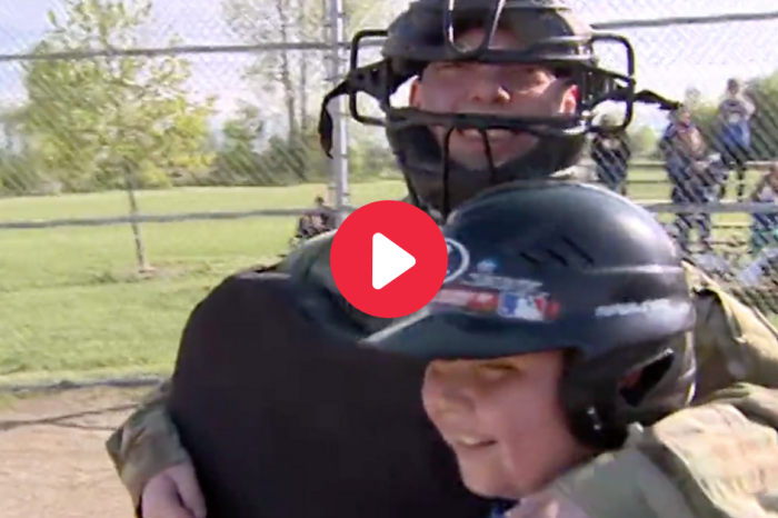 WATCH: Soldier Comes Home to Surprise Son at His Baseball Game