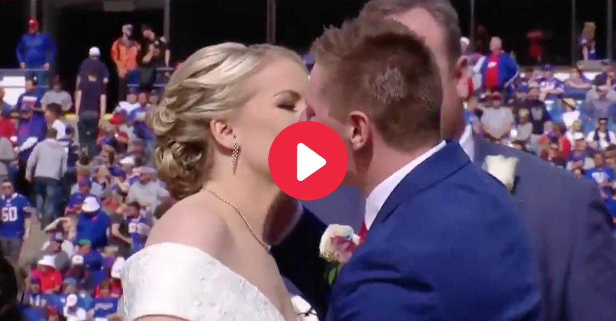 These Bills Fans Got Married at Halftime on the 50-Yard Line