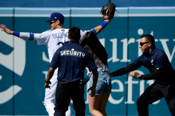 Ladies Won’t Stop Storming the Field to Hug This Dodgers Star, Apparently