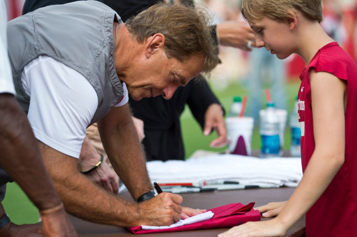 Want Nick Saban’s Autograph for Free? Here’s Your Chance
