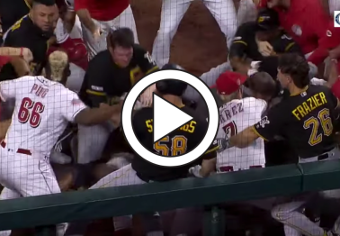 WATCH: Nasty Bench-Clearing Brawl Erupts, Game Ends with 8 Ejections