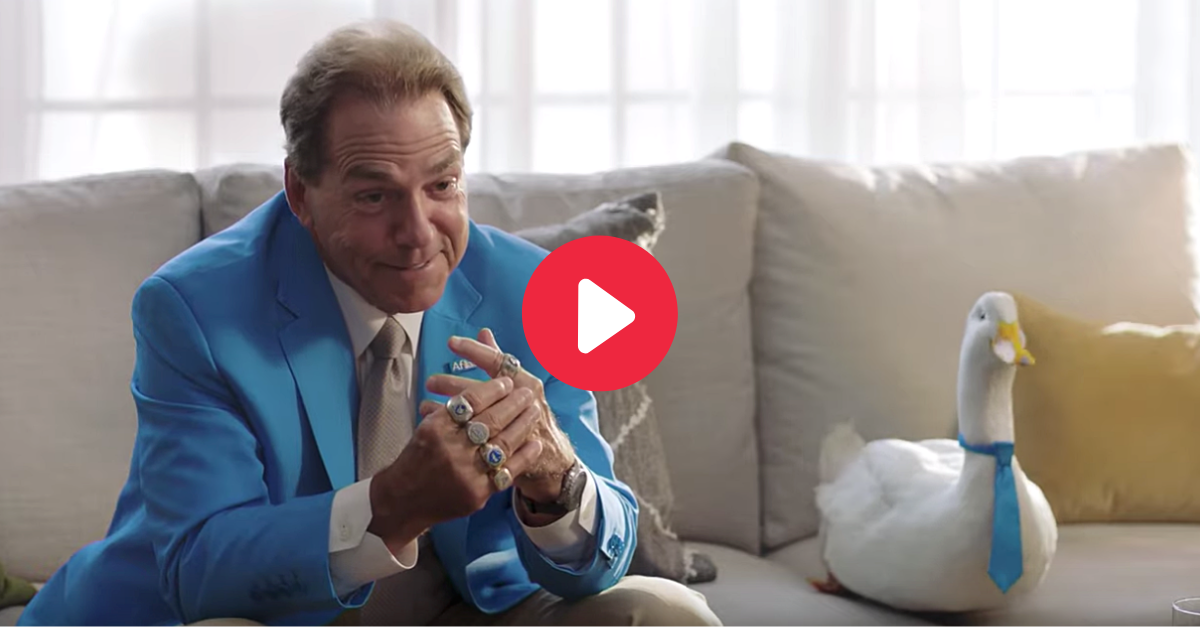 Nick Saban’s Aflac Commercials Prove He Can Recruit Anyone