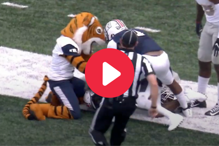 Mascot Earns Hilarious Penalty for Breaking Up TD Pass Play