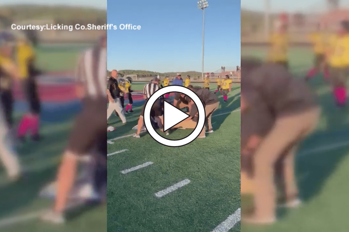 Pee Wee Football Coach Attacks Referee, Fight Erupts