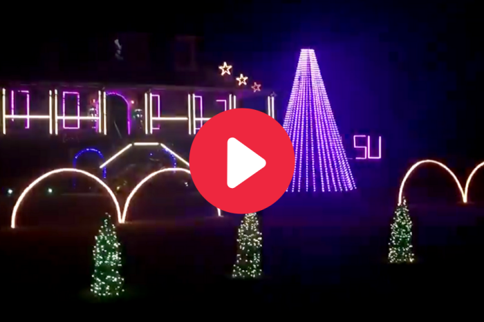 Homeowner Syncs Christmas Lights to LSU Fight Song