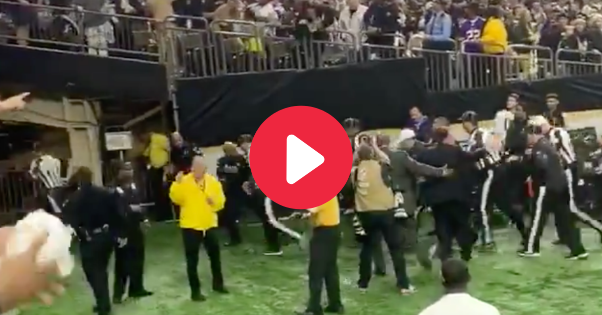 Saints Fans Pelted Refs With Trash After Non-PI Call In Vikings Playoff Game