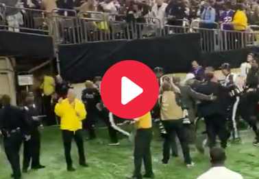Saints Fans Throw Trash at Officials After 'No Call' Against Vikings