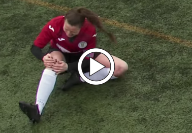 Soccer Player Smacks Her Dislocated Knee Back Into Place