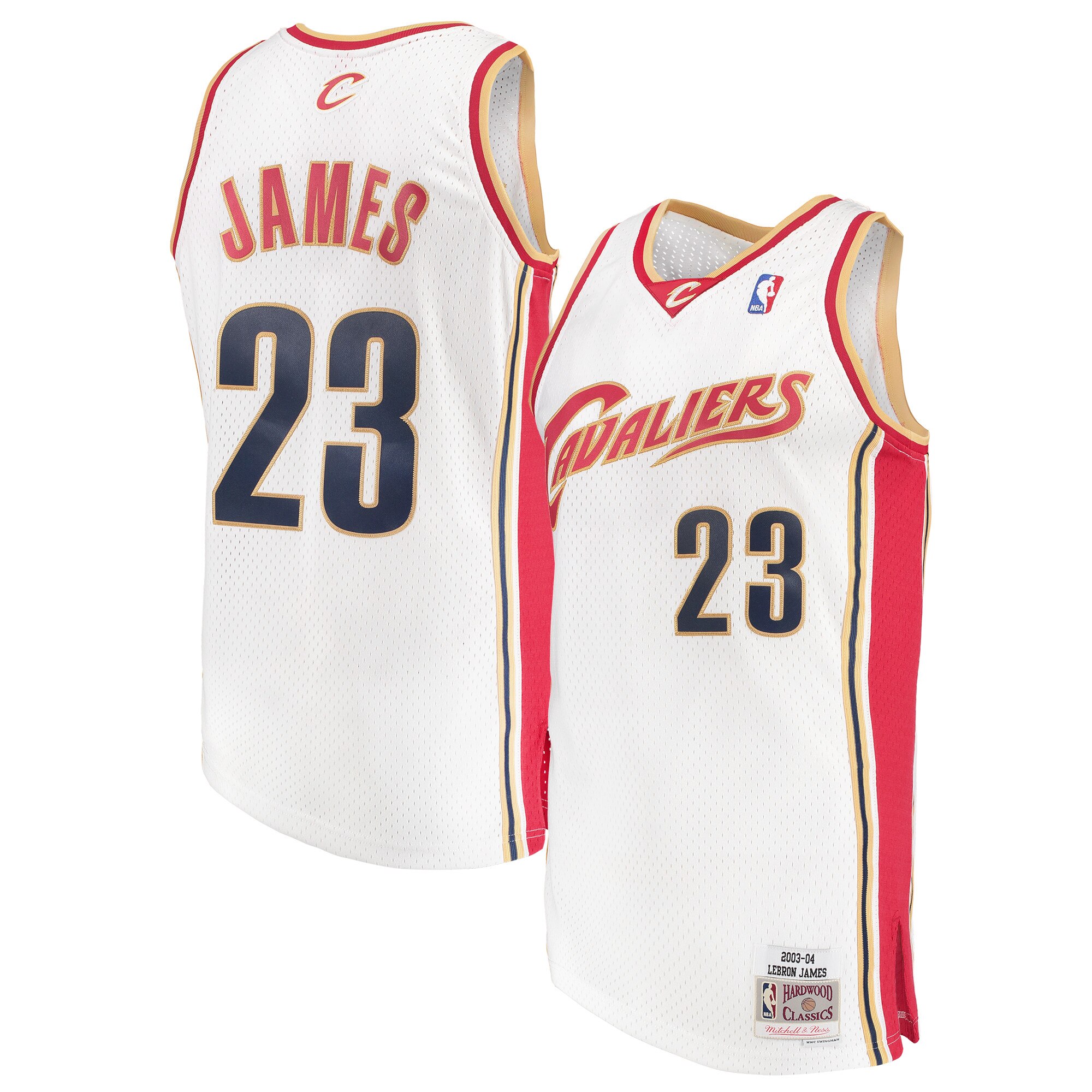 Mitchell & Ness Lebron James Cleveland Cavaliers White Swingman Jersey