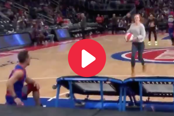 Woman Fails Miserably at Trampoline Dunk Attempt