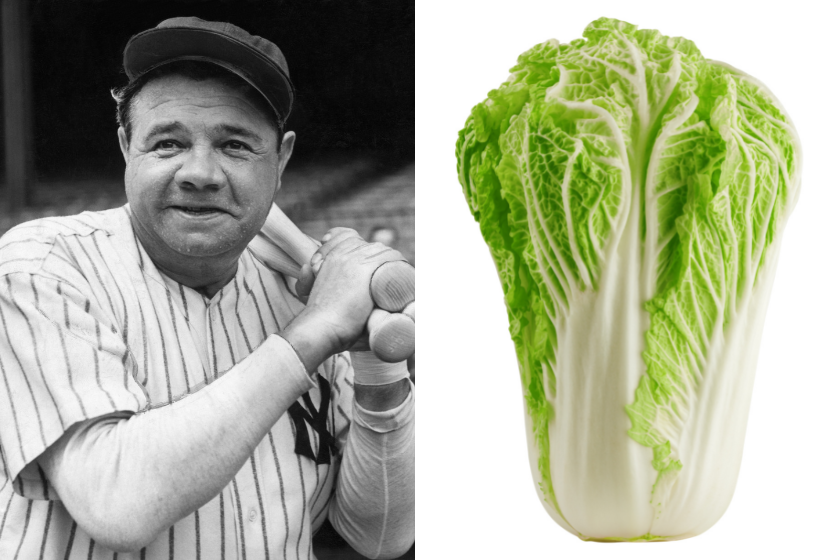 Babe Ruth put cabbage under his cap to stay cool.