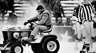 Snow Plow Game Between Patriots and Dolphins in 1982.