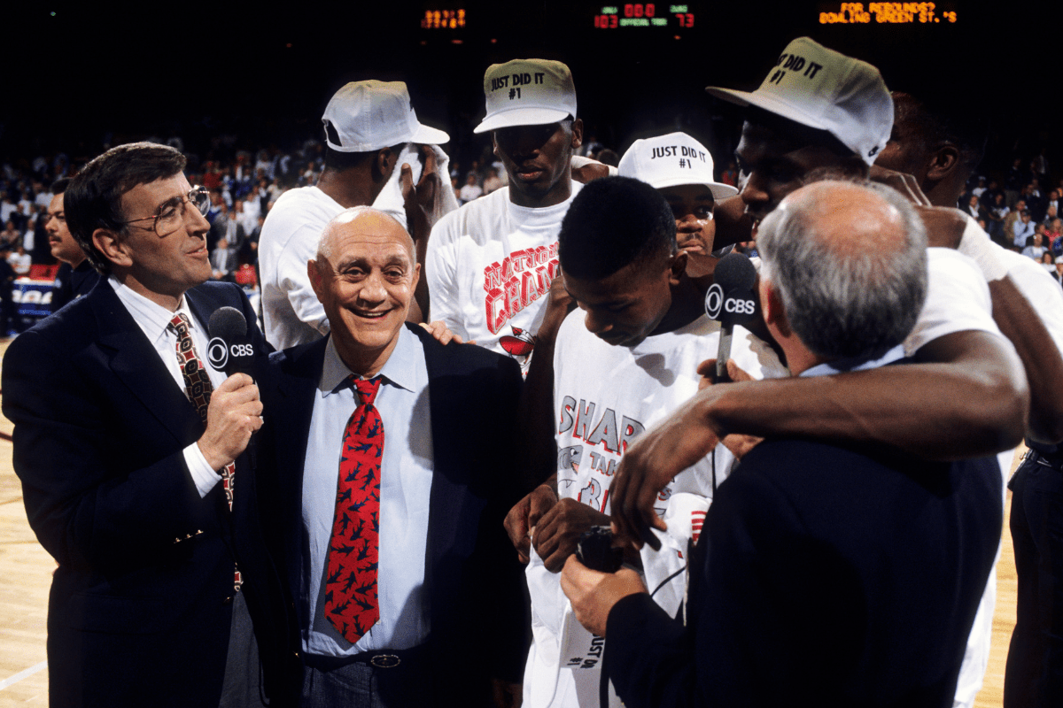 UNLV, led by coach Jerry Tarkanian, dominated college basketball in 1990.