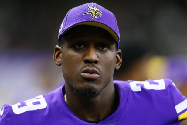 Xavier Rhodes looks on during a game against the Saints in 2020.