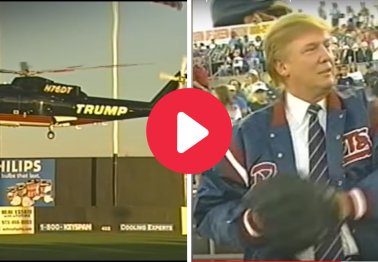 Donald Trump Helicoptered Into Stadium, Then Bounced His First Pitch