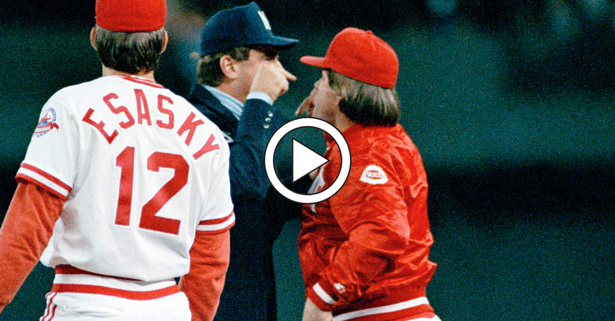 Pete Rose Pushed an Umpire and Fans Threw Trash Everywhere
