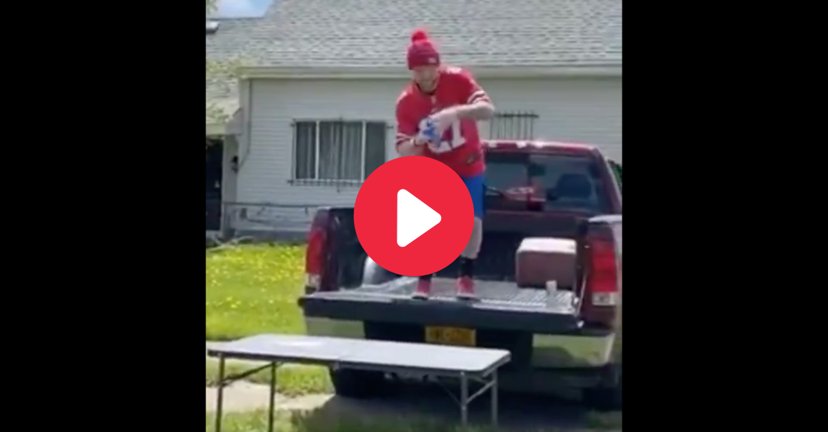 Bills Fans Absolutely Demolishes His Girlfriend By Slamming Her Through  Table (VIDEO)
