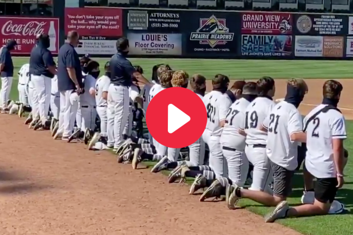 Entire Baseball Team Kneels for National Anthem Before Season Opener