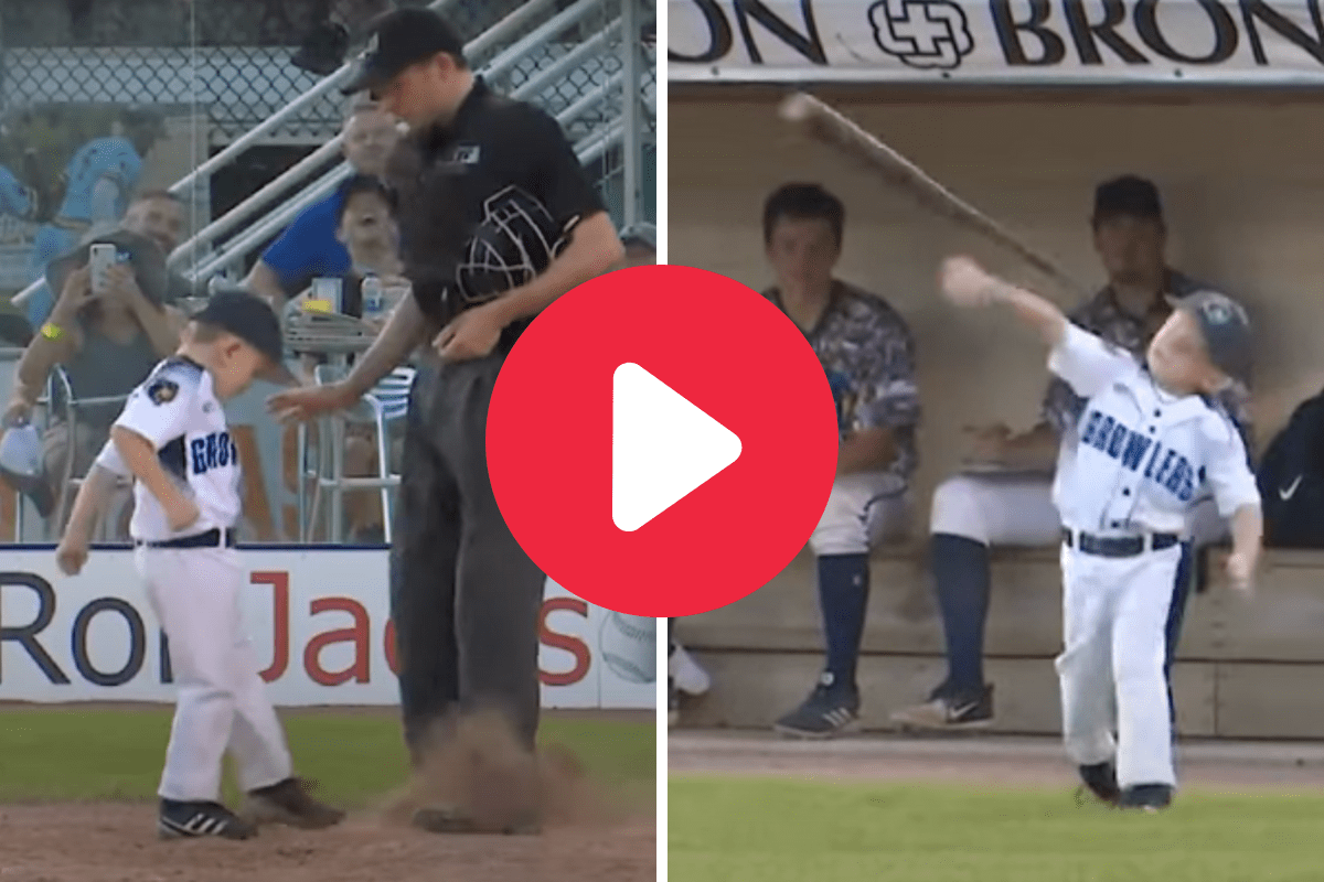 6-Year-Old Coach Kicks Dirt on Umpire in Hilarious Tantrum